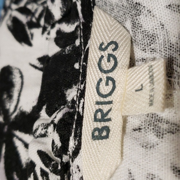 NWT Ladies' Sleeveless Ruffle V-Neck Linen Blend Black & White Floral Dress L - Picture 4 of 7